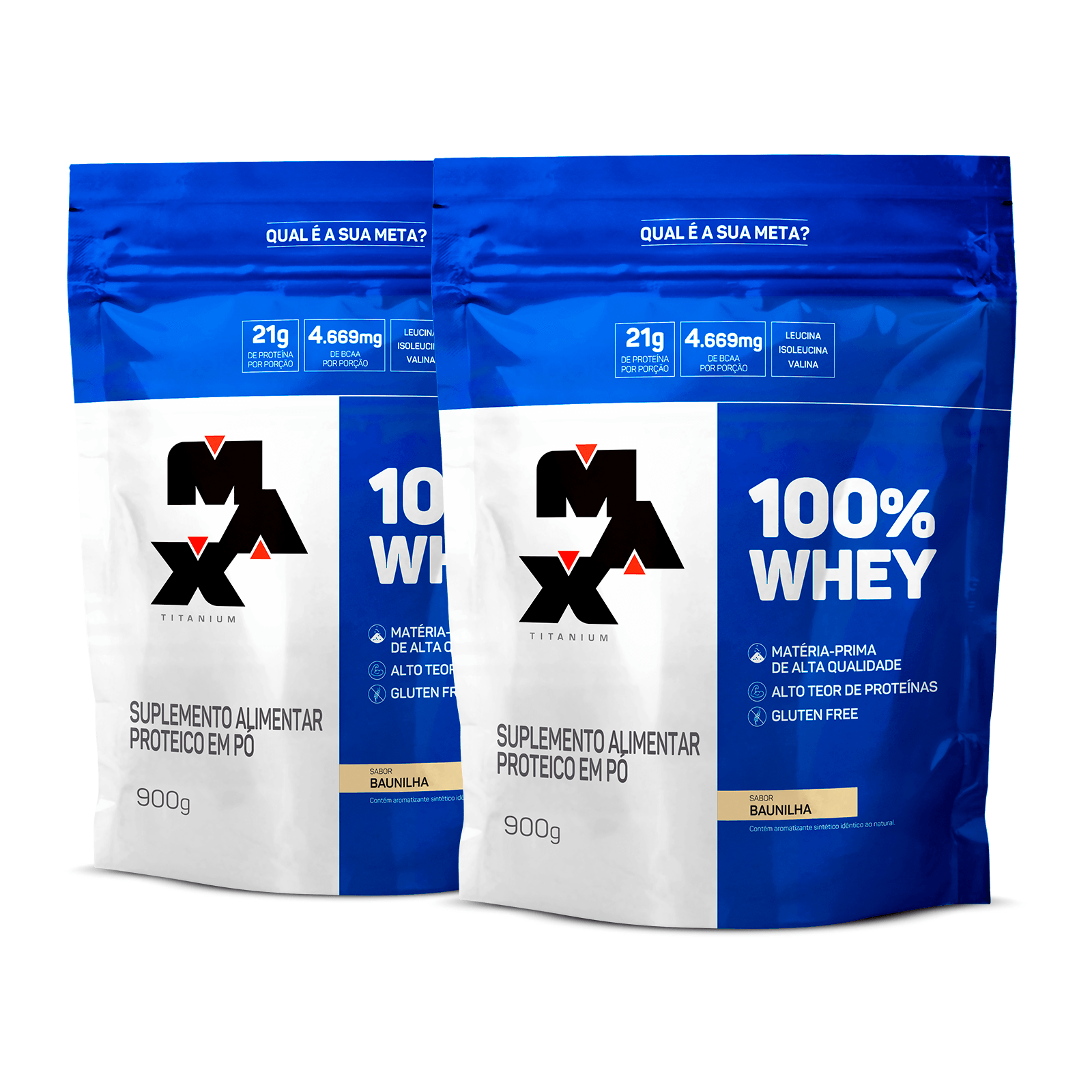 Max Titanium Pack 2x 100% Whey Refil 900G