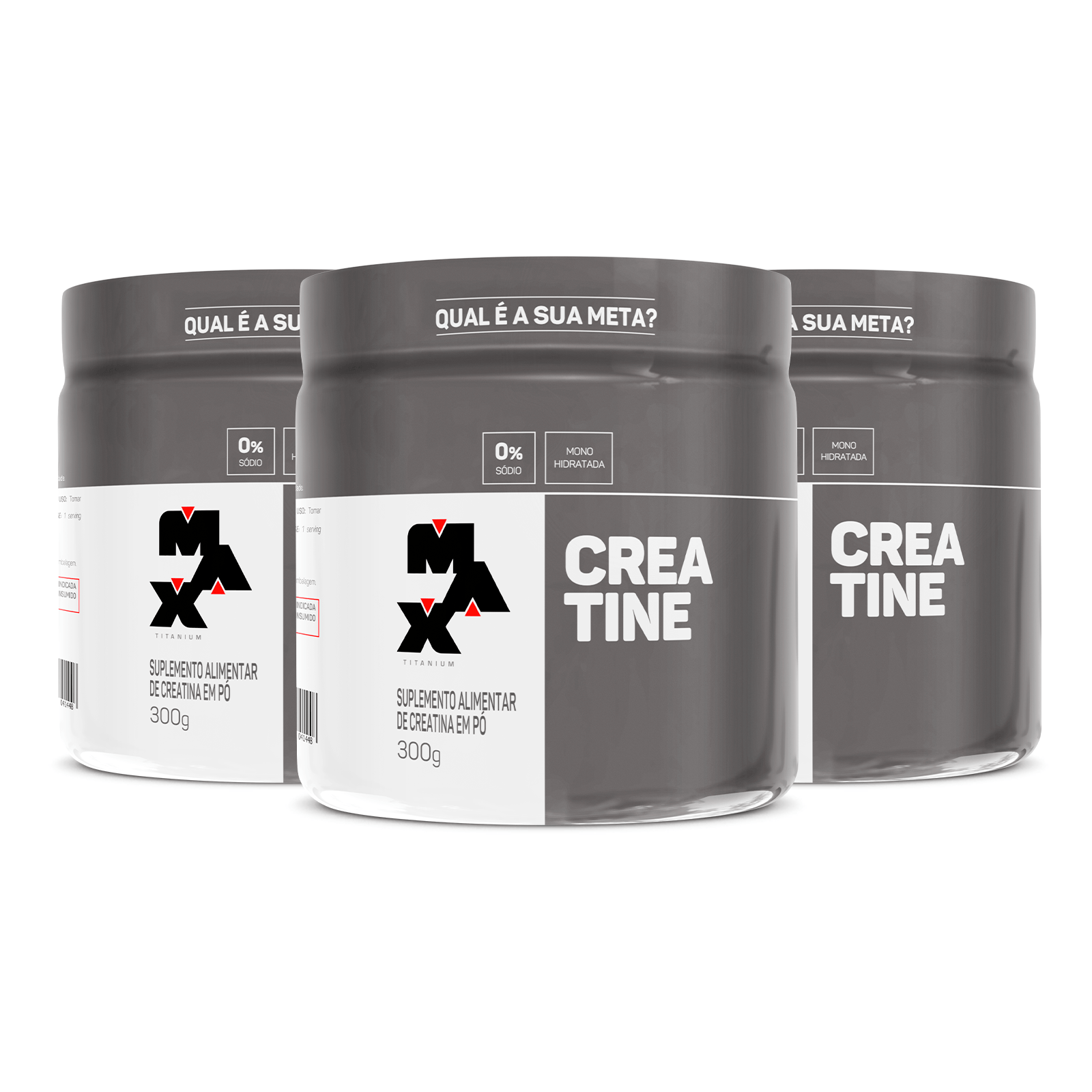 Max Titanium Pack 3x Creatina 300g - MonoHidratada