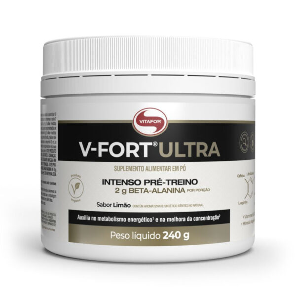 Vitafor Pré-Treino Intenso V-Fort Ultra Limão 240g
