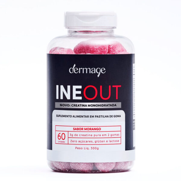 Dermage Ineout Creatina Sabor Morango 60 Gomas