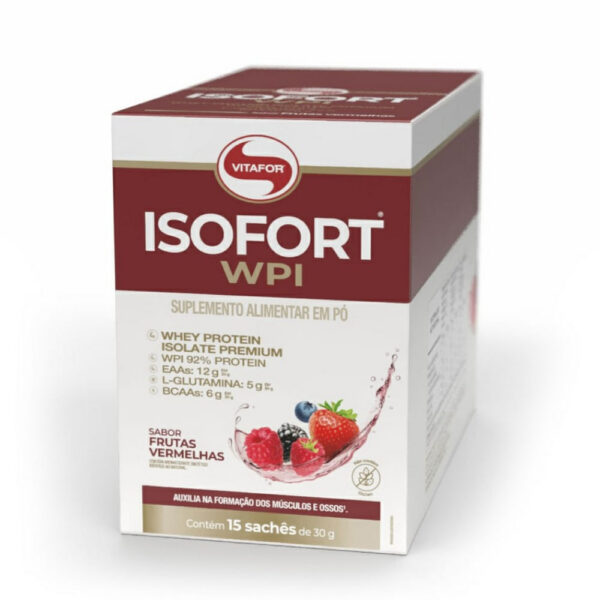 Vitafor Isofort WPI Frutas Vermelhas 15 Sachês de 30g