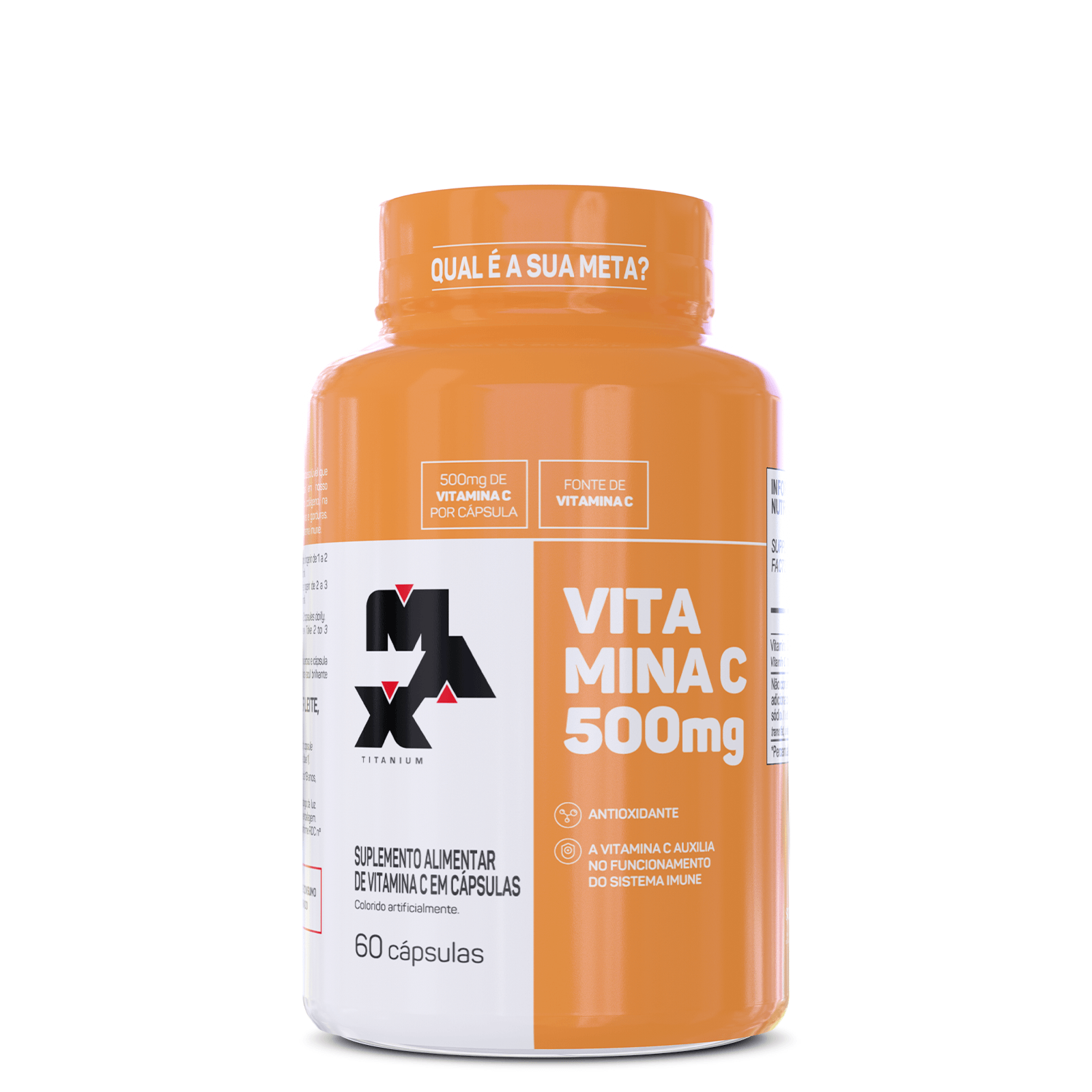 Max Titanium Vitamina C – 500 mg (60 cápsulas) –