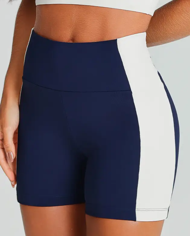 Bermuda Growth Lateral Contrastante Azul Marinho