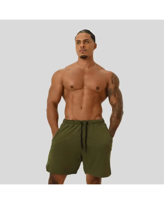 Bermuda Moletom Growth Preto/Cinza