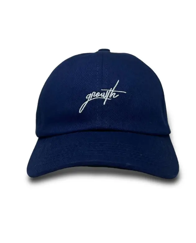 Boné Dad Hat Growth Manuscrito Azul Marinho