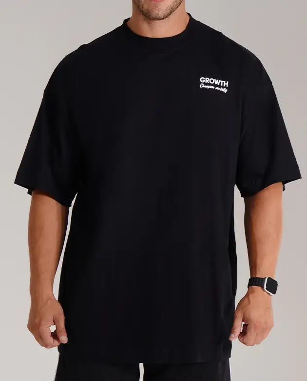 Camiseta Growth Oversized Born Preta