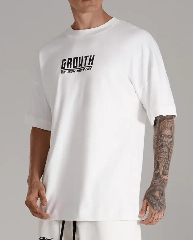 Camiseta Branca Growth Oversized One More Rep Off White