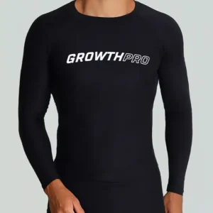 Camiseta Growth Pro manga longa preto