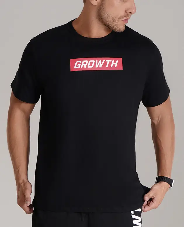 Camiseta Preta Growth Red