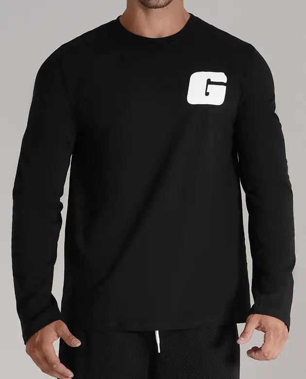 CAMISETA PRETA MANGA LONGA