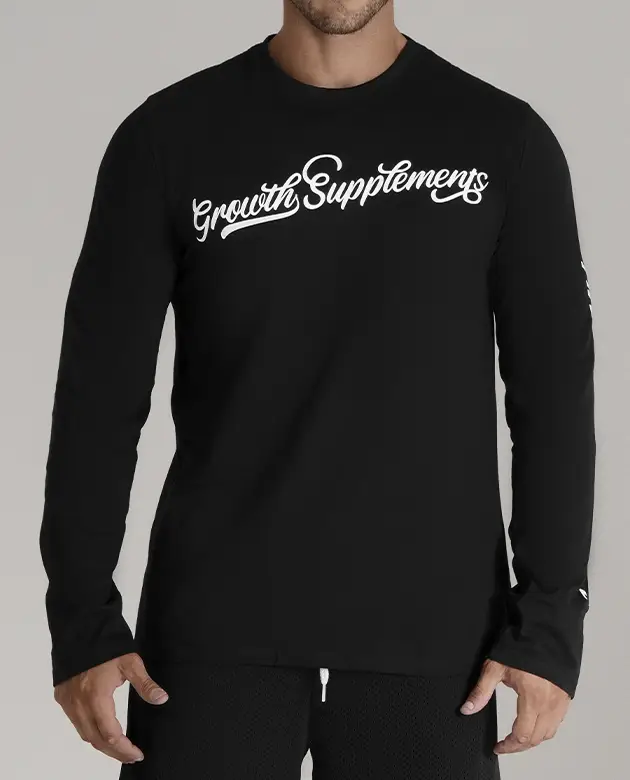 CAMISETA PRETA MANGA LONGA THE IRON NEVER LIES