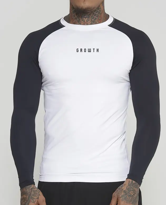 Camiseta Termica Manga Longa Growth Under Duo Branca/Preta