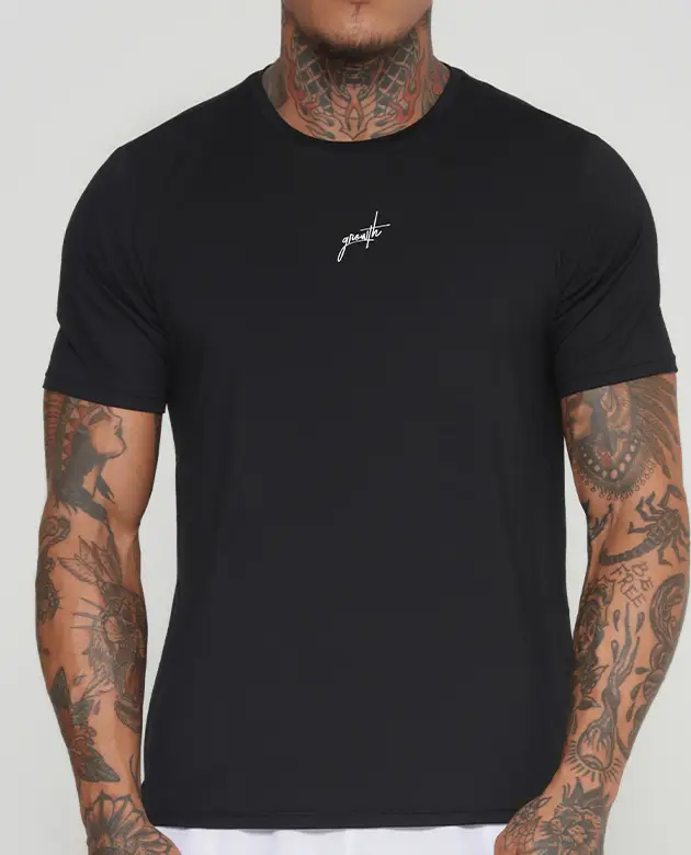 Camiseta Tecno Growth Us Manuscrito Preto