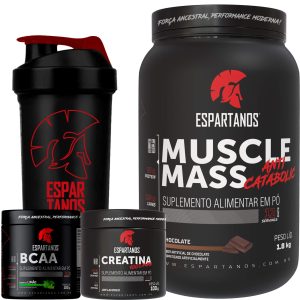 Muscle Mass 1,8kg + Bcaa + Creatina + Shaker