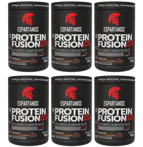 6x Protein Fusion Whey Isolate 900g – Kit Atacado Cx Fechada