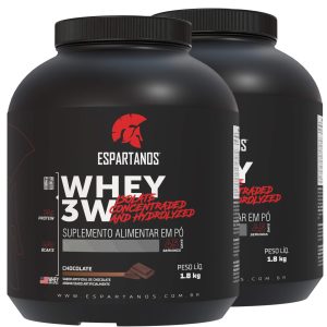 Kit 2x Whey Protein 3w 1,8kg Espartanos - Total 3,6kg