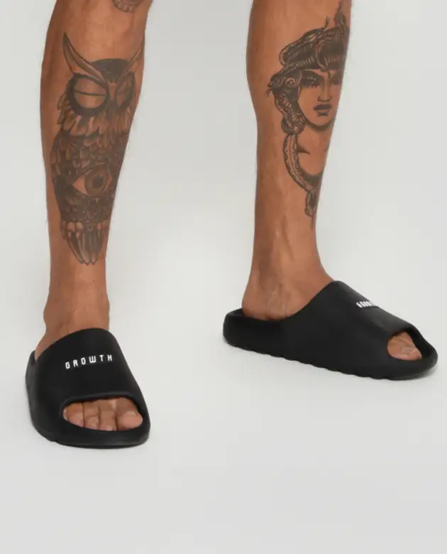 Chinelo Slide Soft Growth Preto