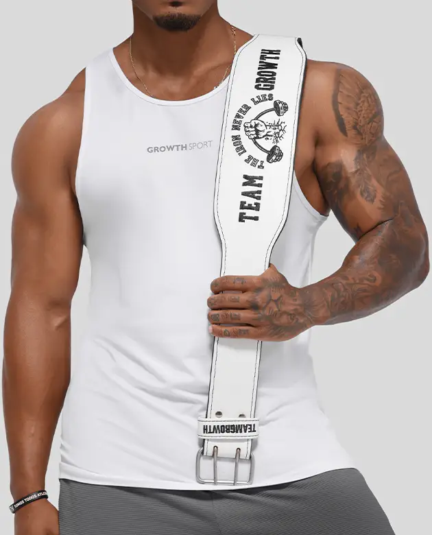 CINTURÃO BRANCO TEAM GROWTH THE IRON NEVER LIES