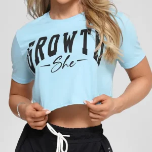 Cropped Growth She Azul Claro
