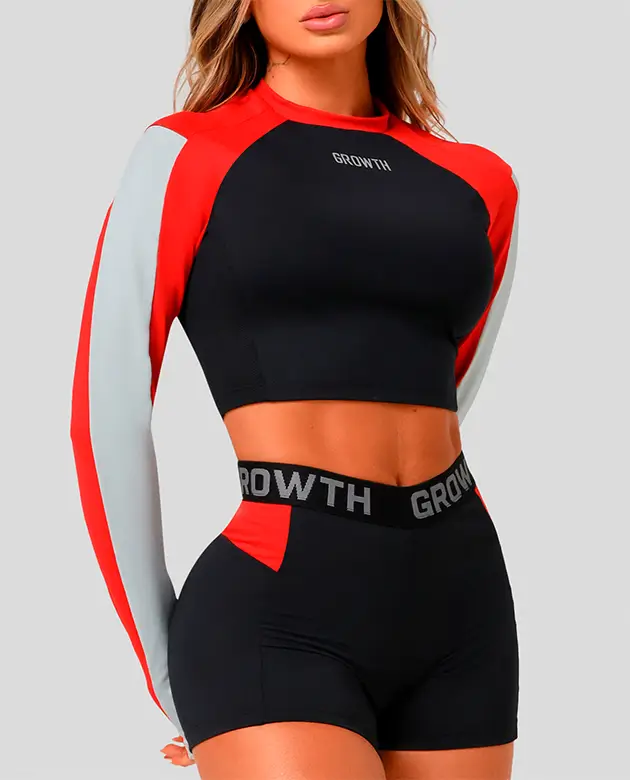 Cropped Manga Longa Growth Threes