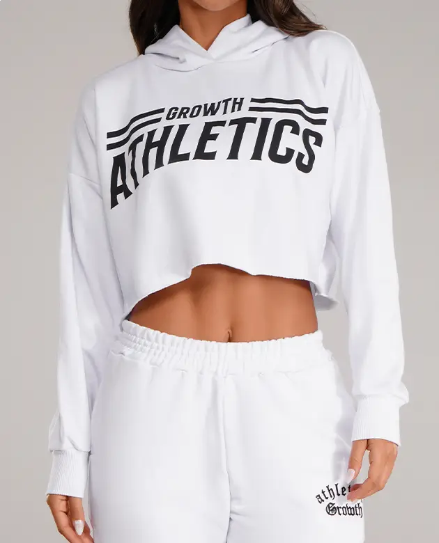 Cropped Moletom Growth Athletics Branco