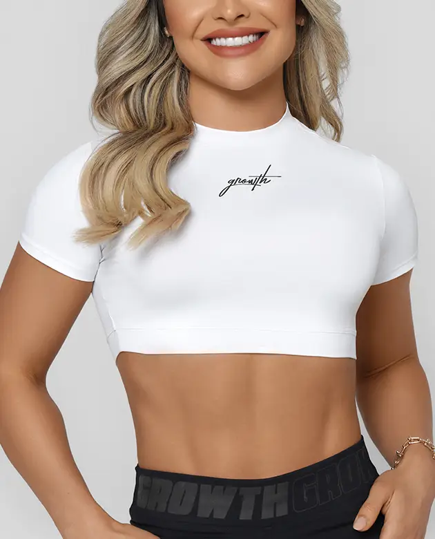 Cropped Sense Manuscrito Branco