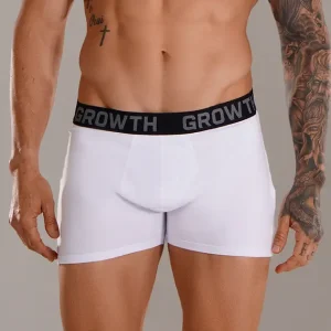 Cueca Boxer Branca Growth Premium