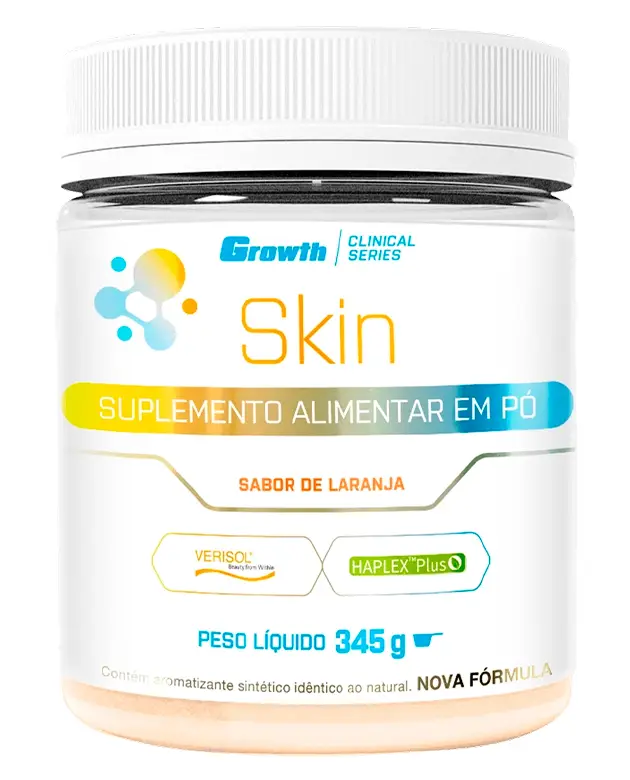 Growth Skin Colágeno Tipo 1 + Colágeno Verisol + Ácido Hialurônico + Vitamina C 300g