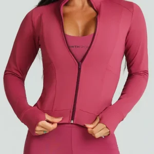 Jaqueta Growth Ziper e Bolsinhos Rose