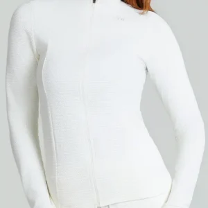 Jaqueta Growth Ziper Malha Texturizada Off White