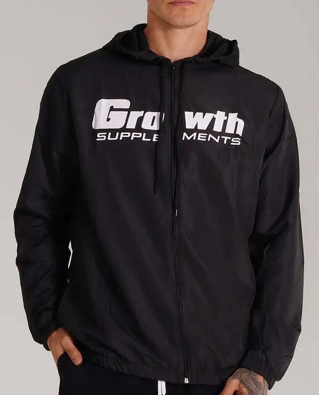 Jaqueta Preta Corta Vento Esmaga