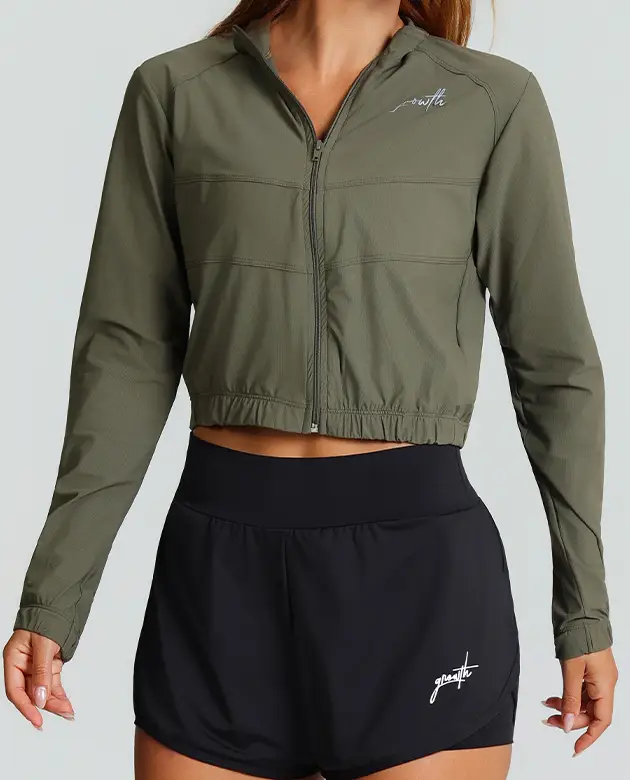 Jaqueta Zíper Growth Verde Militar