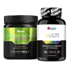 Kit Creatina Monohidratada 250g, Multivitamínico 120 caps