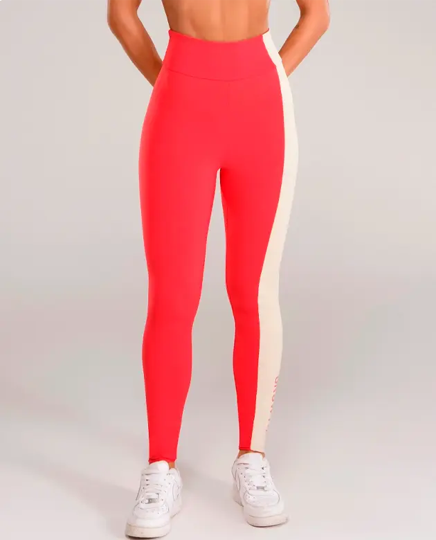 Legging Bicolor Growth Vermelho