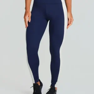 Legging Growth Lateral Contrastante Azul Marinho