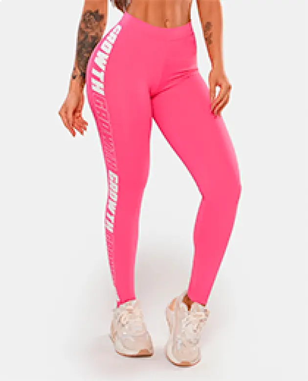 Legging Preta Ad Recorte Logo Growth