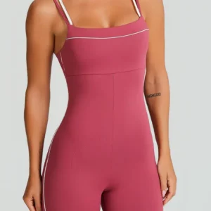 Macaquinho Growth Tiras Costas Rose