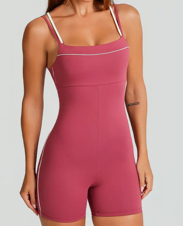 Macaquinho Growth Tiras Costas Rose