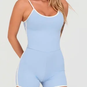 Macaquinho Growth Vivo Contrastante e Alcinha Azul Claro