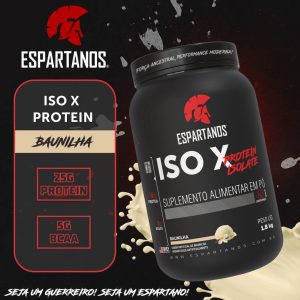 Kit Whey Protein ISO X 1800g + BCAA + Glutamina 100g + Creatina 100g + Coqueteleira