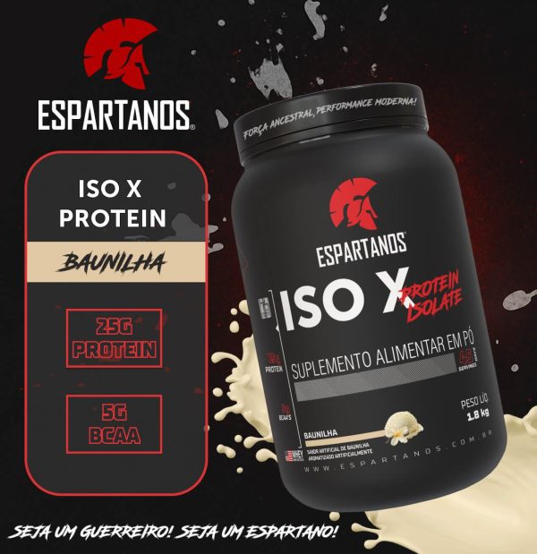 Kit Whey Protein ISO X 1800g + BCAA + Glutamina 100g + Creatina 100g + Coqueteleira