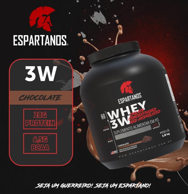Kit Whey Protein 3w 1,8Kg + Bcaa + Creatina + Shaker
