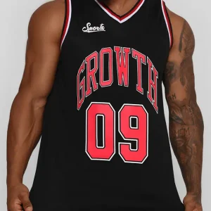 Regata Basket Growth Preta/Vermelha