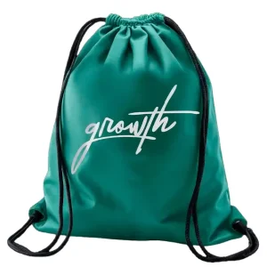 Sacola Tipo Mochila Manuscrito Verde Jade