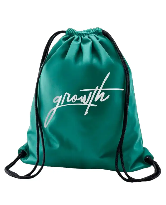 Sacola Tipo Mochila Manuscrito Verde Jade