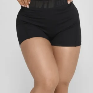 Short All Black Ad Recorte Logo Growth