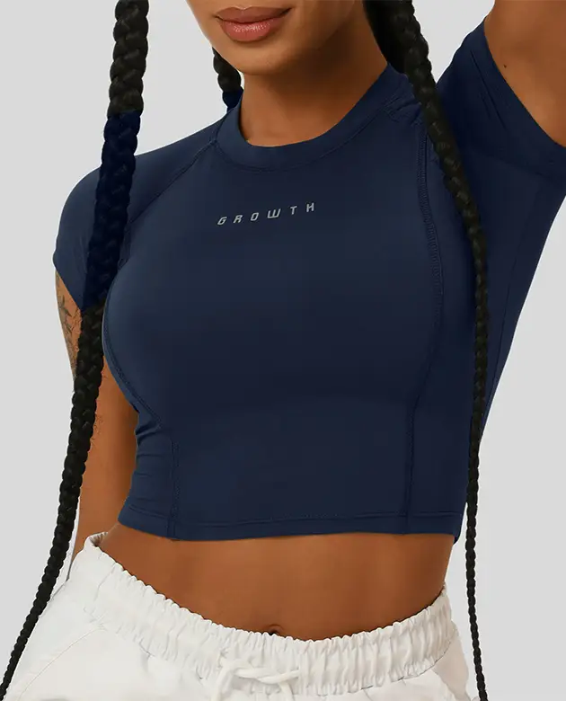 Tshirt Growth Raglan Azul Marinho