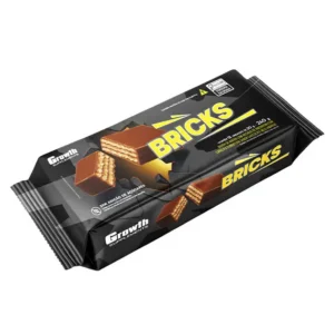 Wafer Bricks Sabor Amendoim Com Canela Com Cobertura Chocolate 12Un 20g